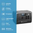 BLUETTI EB70GR 800W Continuous/1400W Peak Output Power Station EB70S Gray Push Button Start LiFePO4 Battery Solar Generator