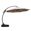 Boyel Living 12 ft. Cantilever Patio Umbrella Fade Resistant and UV Protected with Base in Beige