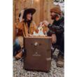 UKIAH Tailgater II 15.25in. L X 15.25in. W X 16in. H Portable LP Gas Steel Square Fire Pit with 2.1 BTM Sound System in Bronze