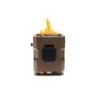UKIAH Tailgater II 15.25in. L X 15.25in. W X 16in. H Portable LP Gas Steel Square Fire Pit with 2.1 BTM Sound System in Bronze