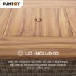 Sunjoy A302006410 AmberCove Belson 37.99 in. W Outdoor Steel Propane Firepit Table