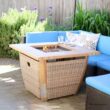 Sunjoy A302006410 AmberCove Belson 37.99 in. W Outdoor Steel Propane Firepit Table