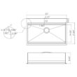 AKDY Handmade All-in-One Topmount Stainless Steel 33 in. x 22 in. Single Bowl Kitchen Sink w/ Spring Neck Faucet, Accessory