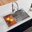 Ruvati RVH8003 Drop-In Stainless Steel 33 in. Workstation Ledge Topmount Kitchen Sink 16-Gauge Single Bowl