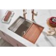 Ruvati Roma Pro 16 Stainless Steel Gauge 30 in Single Bowl Undermount Workstation Rounded Corners Ledge Kitchen Sink