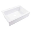 SINKOLOGY Josephine 34 in. 3-Hole Quick-Fit Farmhouse Apron Front Drop-in Single Bowl Crisp White Fireclay Kitchen Sink