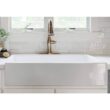 SINKOLOGY Josephine 34 in. 3-Hole Quick-Fit Farmhouse Apron Front Drop-in Single Bowl Crisp White Fireclay Kitchen Sink