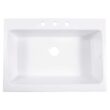 SINKOLOGY Josephine 34 in. 3-Hole Quick-Fit Farmhouse Apron Front Drop-in Single Bowl Crisp White Fireclay Kitchen Sink