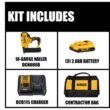 DEWALT DCN680D1DCB203 20V MAX XR Lithium-Ion 18-Gauge Cordless Brad Nailer Kit, (3) 2.0Ah Batteries, Charger, and Bag