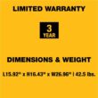 DEWALT DXPW2800E 2800 PSI 1.0 GPM Cold Water Electric Pressure Washer w/ Axial Pump