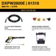 DEWALT DXPW2800E 2800 PSI 1.0 GPM Cold Water Electric Pressure Washer w/ Axial Pump