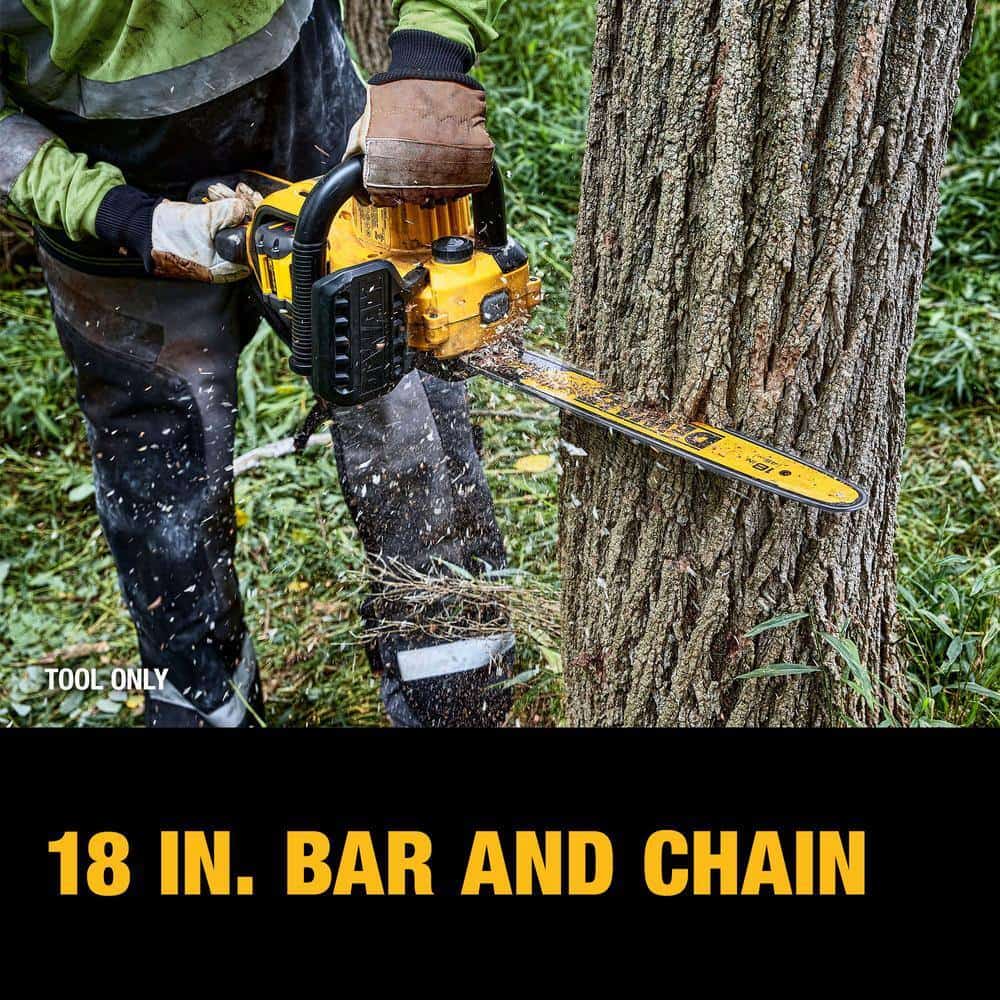 DEWALT FLEXVOLT 60V MAX 18 in. Brushless Cordless Battery Powered Chainsaw Kit with (1) FLEXVOLT 3 Ah Battery & Charger DEWALT FLEXVOLT 60V MAX 18 in. Brushless Cordless Battery Powered Chainsaw Kit with (1) FLEXVOLT 3 Ah Battery & Charger - Image 6