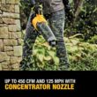 DEWALT 20V MAX 125 MPH 450 CFM Brushless Cordless Battery Powered Handheld Leaf Blower Kit & Cordless Hedge Trimmer (Tool Only)