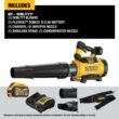 DEWALT FLEXVOLT 60V MAX 157 MPH 760 CFM Brushless Cordless Battery Powered Blower Kit with (1) FLEXVOLT 4 Ah Battery & Charger