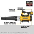 DEWALT FLEXVOLT 60V MAX 157 MPH 760 CFM Brushless Cordless Battery Powered Blower Kit with (1) FLEXVOLT 4 Ah Battery & Charger