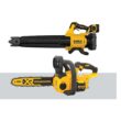 DEWALT DCBL722P1W620B 20V MAX 125 MPH 450 CFM Brushless Cordless Battery Powered Handheld Leaf Blower Kit & Cordless Chainsaw (Tool Only)