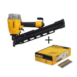DEWALT DWF83PLW10D131 Pneumatic 21-Degree Collated Framing Nailer and 3 in. x 0.131 in. Metal Framing Nails (2000 Pack)