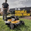 DEWALT 12AVP2R3739 21 in. 163cc Briggs and Stratton 725Exi Engine Rear Wheel Drive 3-in-1 Gas Self Propelled Walk Behind Lawn Mower