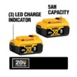 DEWALT DCS335BWCB205-2 20V MAX XR Lithium-Ion Cordless Barrel Grip Jigsaw with (2) 20V MAX XR Premium Lithium-Ion 5.0Ah Battery Packs
