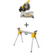 DEWALT DWS716WDWX724 15 Amp Corded 12 in. Compound Double Bevel Miter Saw with 29.8 lbs. Compact Miter Saw Stand with 500 lbs. Capacity