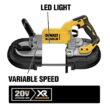 DEWALT DCS374Bw5b 20V MAX XR Cordless Brushless Deep Cut Band Saw and (1) 20V 5.0Ah Battery