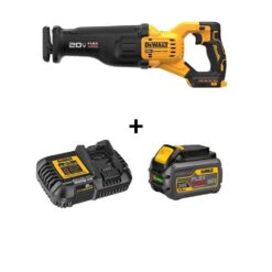 DEWALT DCS386BW606C 20V MAX Lithium Ion Cordless Brushless Reciprocating Saw with FLEXVOLT ADVANTAGE and (1) FLEXVOLT 6.0Ah Battery Kit