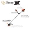 ECHO eFORCE 56V X Series 17 in. Brushless Cordless Battery String Trimmer/Brushcutter with 5.0 Ah Battery and Rapid Charger