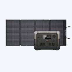 EcoFlow RIVER2Max+160W 500W Output/1000W Peak Push-Button Start Solar Generator RIVER 2 Max with 160W Solar Panel