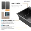 Glacier Bay 30 in Drop-In Single Bowl 18 Gauge Gunmetal Black Stainless Steel Workstation Kitchen Sink with Black Spring Neck Faucet