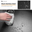 Glacier Bay 30 in Drop-In Single Bowl 18 Gauge Gunmetal Black Stainless Steel Workstation Kitchen Sink with Black Spring Neck Faucet
