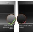 Glacier Bay 33 in. Drop-In Double Bowl 18 Gauge Gunmetal Black Stainless Steel Kitchen Sink with Black Spring Neck Faucet