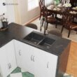 Glacier Bay ACS3322A2T-FW 33 in Drop-In Double Bowl 18 Gauge Gunmetal Black Stainless Steel Workstation Kitchen Sink