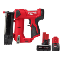 Milwaukee 2540-20-48-11-2460-48-11-2430 M12 12-Volt 23-Gauge Lithium-Ion Cordless Pin Nailer with M12 6.0Ah and M12 3.0Ah Battery Packs