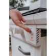 LOCO LCG2ST2C26 Series I 26 in. 2-Burner Digital Propane SmartTemp Flat Top Grill / Griddle in Chalk Finish with Enclosed Cart and Hood