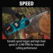 Makita XCU04PT1 LXT 16 in. 18V X2 (36V) Lithium-Ion Brushless Battery Chain Saw Kit with 4 Batteries (5.0 Ah)