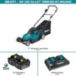 Makita XML05PT 18V X2 (36V) LXT Lithium-Ion Cordless 17 in. Walk Behind Residential Lawn Mower Kit (5.0Ah)