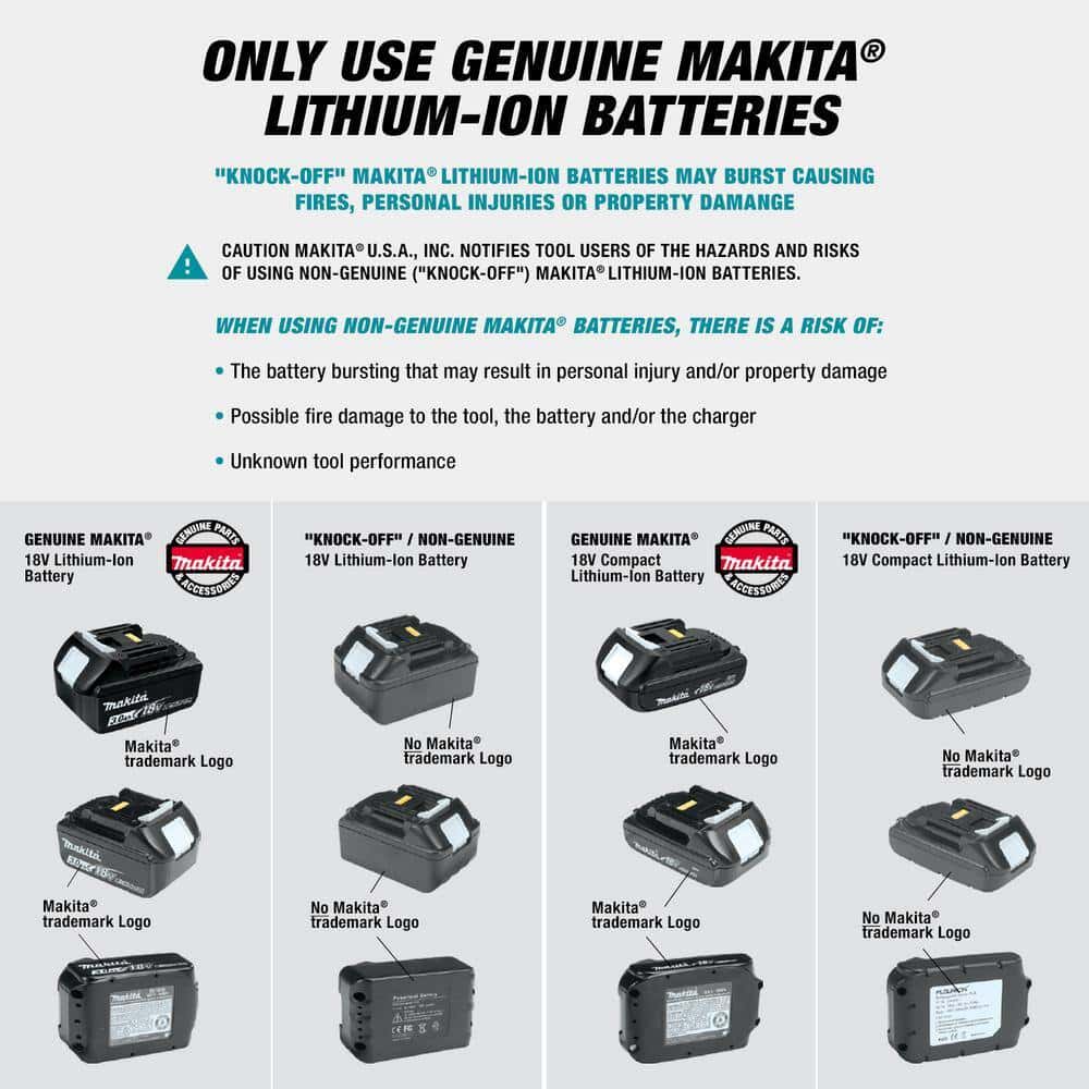 Makita BL1850BDC2B1850 18-Volt LXT Lithium-Ion Battery and Rapid Optimum Charger Starter Pack (5.0Ah) with bonus 18V LXT Battery 5.0Ah Makita BL1850BDC2B1850 18-Volt LXT Lithium-Ion Battery and Rapid Optimum Charger Starter Pack (5.0Ah) with bonus 18V LXT Battery 5.0Ah - Image 12