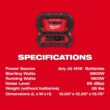 Milwaukee 2845-20 M18 18V Lithium-Ion Cordless 3600-Watt/1800-Watt Battery Powered Power Supply