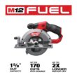 Milwaukee 2530-20-48-59-2452S M12 FUEL 12V Lithium-Ion 5-3/8 in. Cordless Circular Saw with High Output 5.0 Ah and 2.5 Ah Batteries and Charger