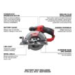 Milwaukee 2530-20-48-59-2452S M12 FUEL 12V Lithium-Ion 5-3/8 in. Cordless Circular Saw with High Output 5.0 Ah and 2.5 Ah Batteries and Charger