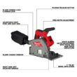 Milwaukee 2831-20-48-59-1880 M18 FUEL 18V Lithium-Ion Cordless Brushless 6-1/2 in. Plunge Cut Track Saw w/8.0Ah Battery and Charger