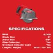 Milwaukee 2982-20-48-11-1865 M18 FUEL 18V 8 in. Lithium-Ion Brushless Cordless Metal Cutting Circular Saw with 6.0 Ah Battery