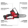 Milwaukee 2527-21-48-11-2460 M12 FUEL 12V Lithium-Ion Brushless Battery 6 in. HATCHET Chainsaw Kit with 6.0 Ah and 4.0 Ah Battery, Charger