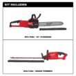 Milwaukee 2727-20-2726-20 M18 FUEL 16 in. 18V Lithium-Ion Brushless Battery Hedge Trimmer Chainsaw Combo Kit (2-Tool)