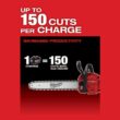 Milwaukee 2727-21HD M18 FUEL 16 in. 18V Lithium-Ion Brushless Battery Chainsaw Kit with 12.0 Ah Battery and M18 Rapid Charger
