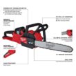 Milwaukee 2727-21HD M18 FUEL 16 in. 18V Lithium-Ion Brushless Battery Chainsaw Kit with 12.0 Ah Battery and M18 Rapid Charger
