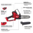 Milwaukee M18 FUEL 8 in. 18V Lithium-Ion Brushless Electric Battery Chainsaw HATCHET w/M18 FUEL 24 in. Hedge Trimmer (2-Tool)