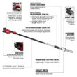 Milwaukee M18 FUEL 10 in. 18V Lithium-Ion Brushless Electric Cordless Telescoping Pole Saw Kit w/12.0 Ah Battery and Rapid Charger