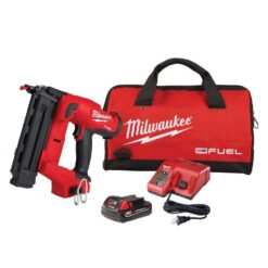 Milwaukee 2746-21CT M18 FUEL GEN II 18-Volt 18-Gauge Lithium-Ion Brushless Cordless Brad Nailer Kit with One 2.0 Ah Battery, Charger and Bag