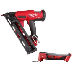 Milwaukee 2839-20-2626-20 M18 FUEL 18-Volt Lithium-Ion Brushless Cordless Gen II 15-Gauge Angled Nailer with Brushed Oscillating Multi-Tool